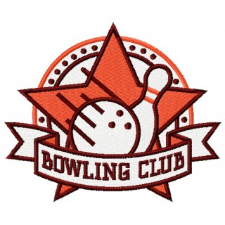 Bowling club embroidery design - Embroidery Design
