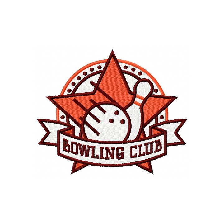 Bowling club embroidery design - Embroidery Design