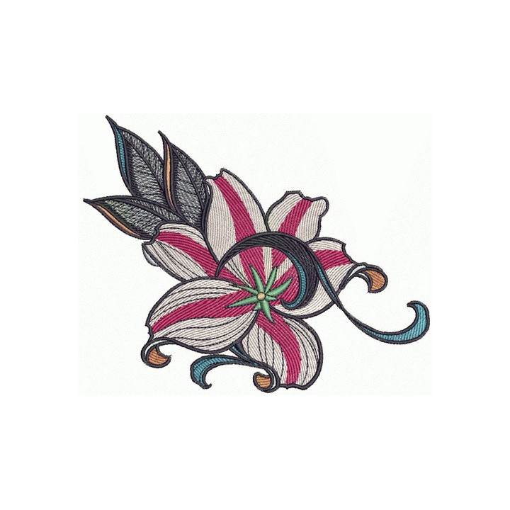 Wild lily 5 embroidery design - Embroidery Design