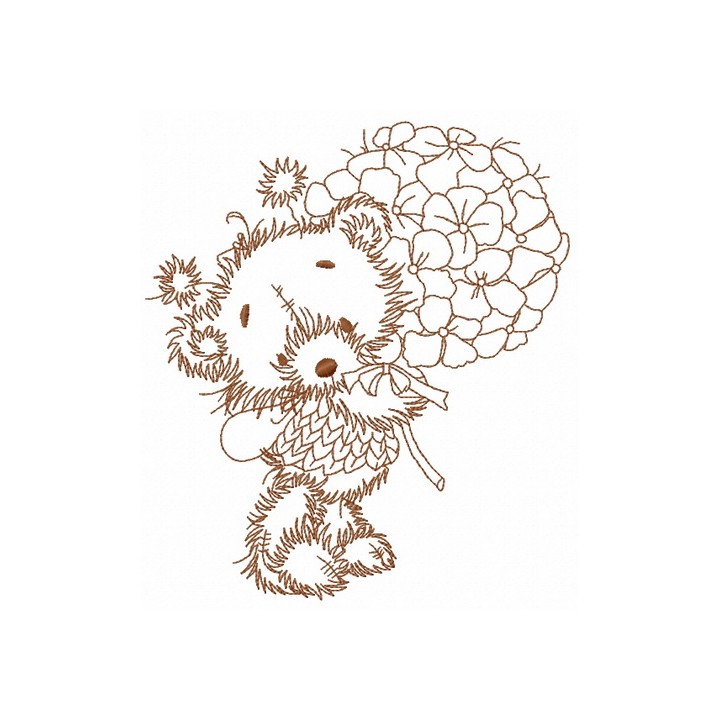 Teddy bear fairy 2 embroidery design - Embroidery Design