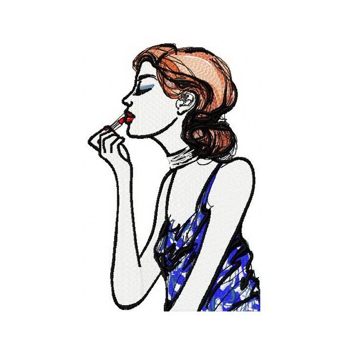 Makeup embroidery design - Embroidery Design