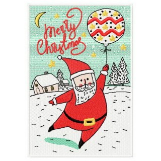 Santa with balloon embroidery design - Embroidery Design