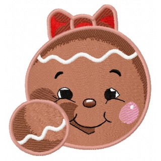 Gingerbread girl 5 embroidery design - Embroidery Design