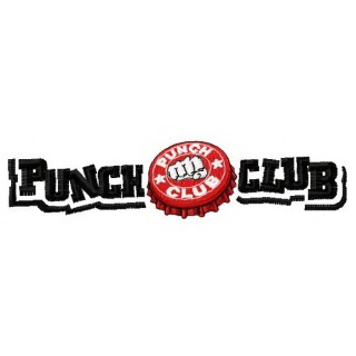 Punch Club logo embroidery design - Embroidery Design