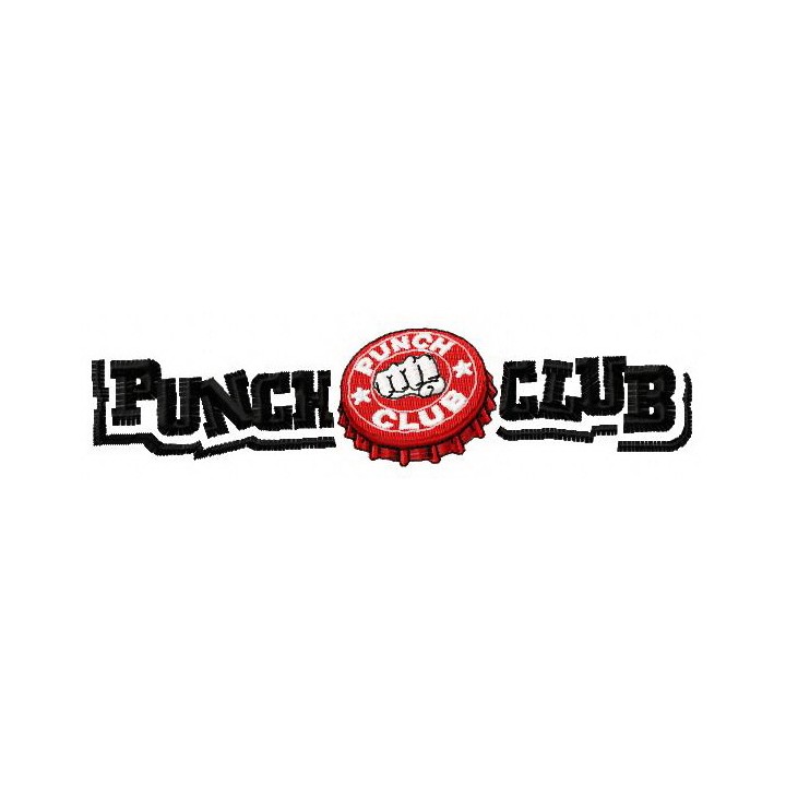 Punch Club logo embroidery design - Embroidery Design