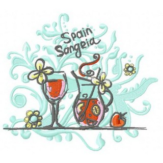 Spain Sangria embroidery design - Embroidery Design
