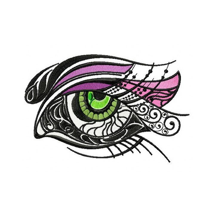 Sad eye embroidery design - Embroidery Design