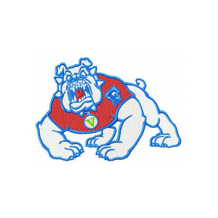 Fresno State Bulldogs logo embroidery design - Embroidery Design