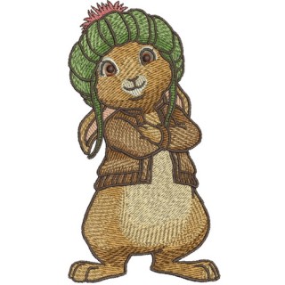 Stylish bunny embroidery design - Embroidery Design