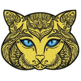 Ornament cat embroidery design - Embroidery Design
