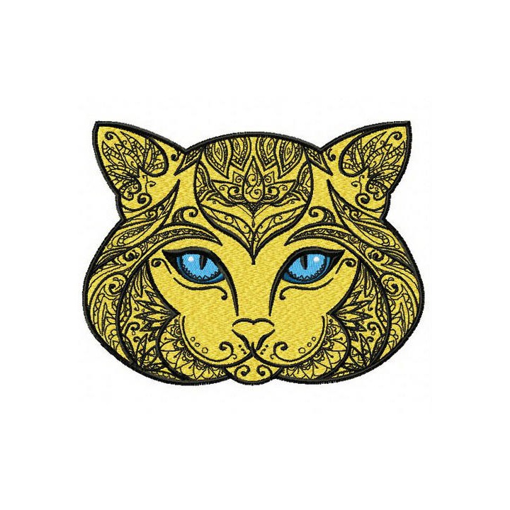 Ornament cat embroidery design - Embroidery Design