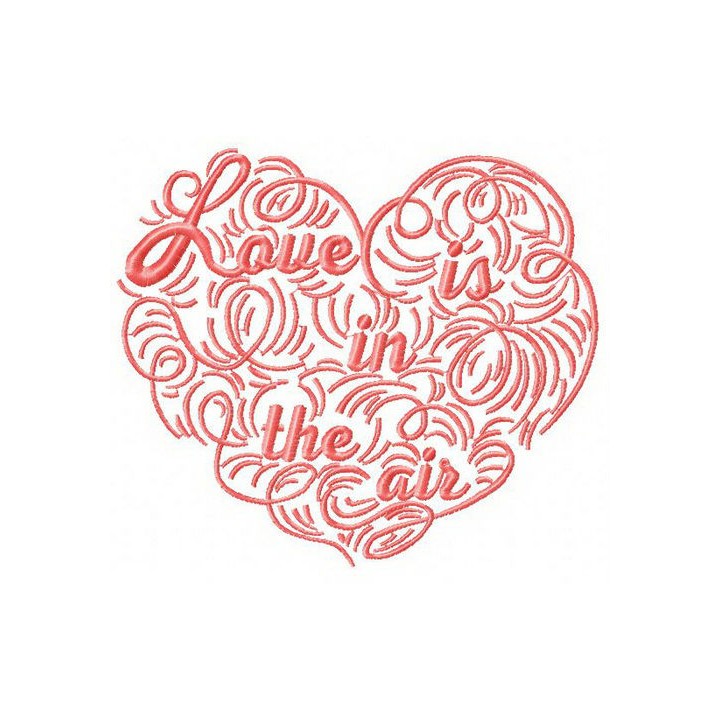 Love is in the air embroidery design - Embroidery Design