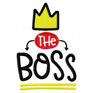 The boss embroidery design - Embroidery Design
