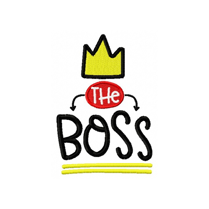 The boss embroidery design - Embroidery Design