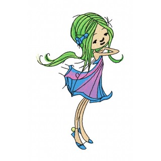 Young fairy 6 embroidery design - Embroidery Design