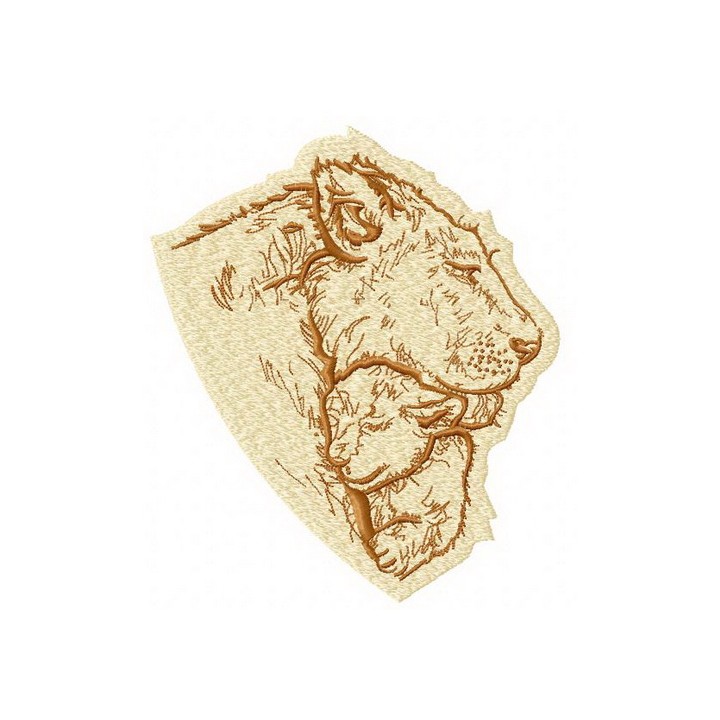 Lion's family embroidery design - Embroidery Design