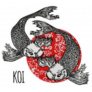 Koi embroidery design - Embroidery Design