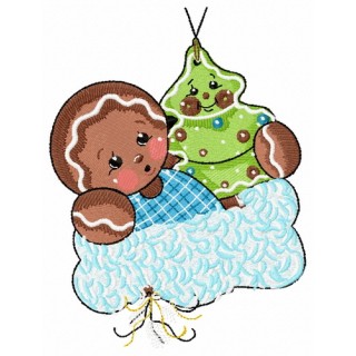 Gingerbread boy 5 embroidery design - Embroidery Design