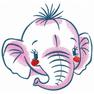 Rare white elephant embroidery design - Embroidery Design