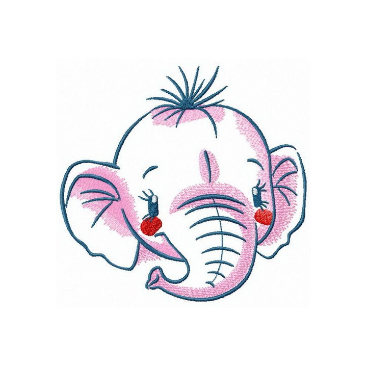 Rare white elephant embroidery design - Embroidery Design