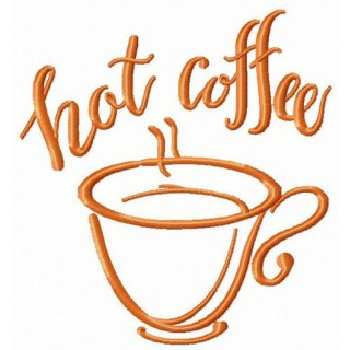 Hot coffee cup embroidery design - Embroidery Design