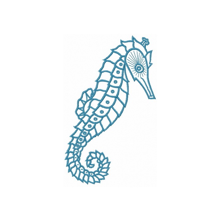 Sea horse 6 embroidery design - Embroidery Design