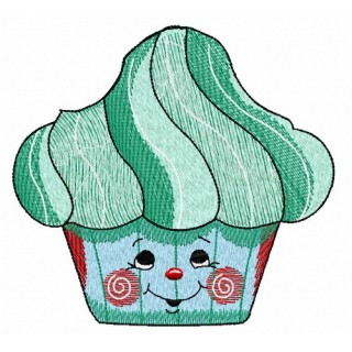 Gingerbread cupcake 2 embroidery design - Embroidery Design