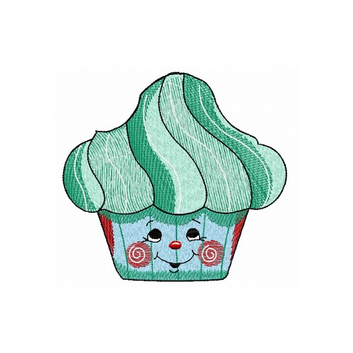 Gingerbread cupcake 2 embroidery design - Embroidery Design