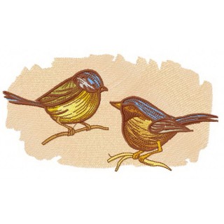 Eurasian blue tits 4 embroidery design - Embroidery Design