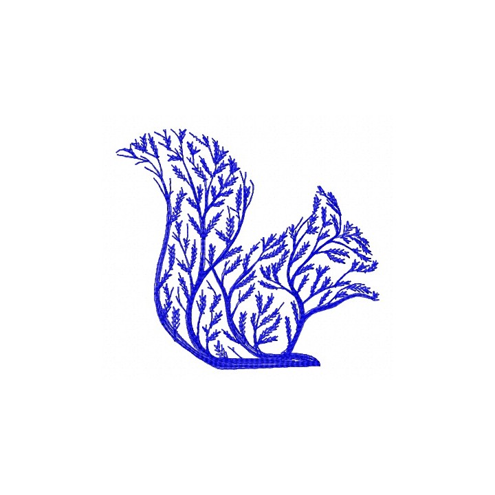 Tree squirrel embroidery design - Embroidery Design