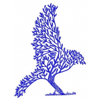 Tree bird embroidery design - Embroidery Design