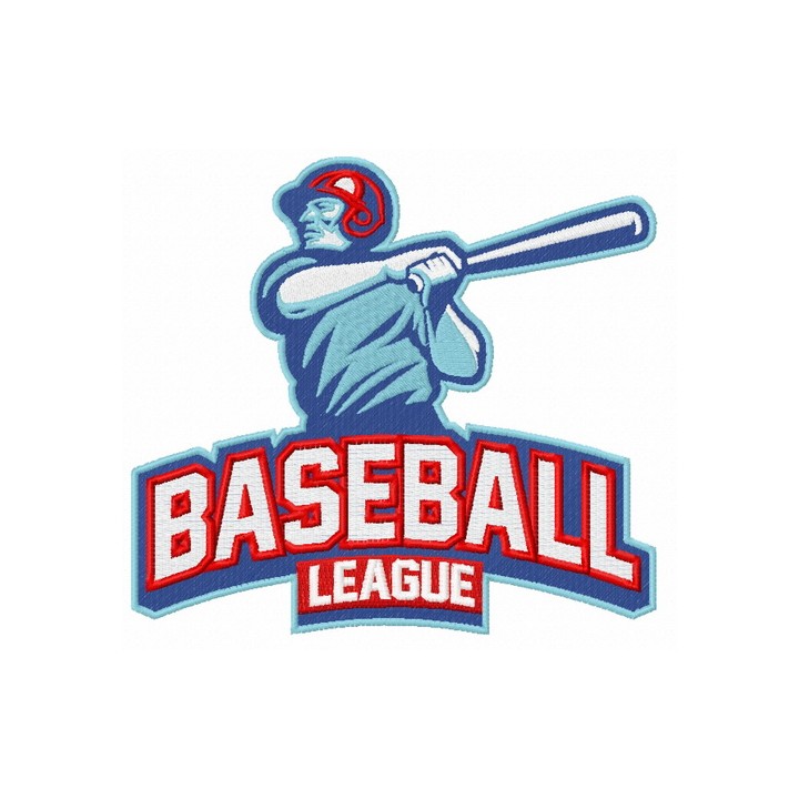 Baseball league 2 embroidery design - Embroidery Design