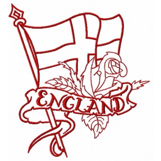 English flag 2 embroidery design - Embroidery Design