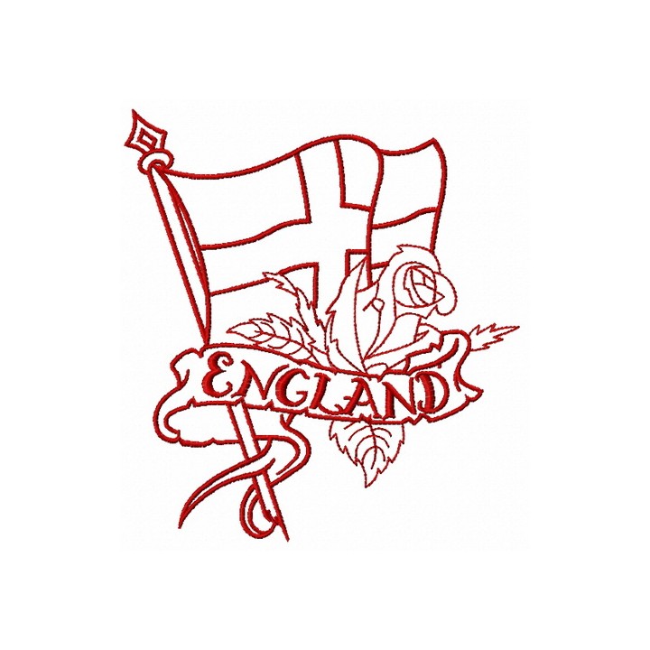 English flag 2 embroidery design - Embroidery Design