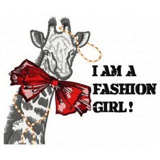 I am a fashion girl embroidery design - Embroidery Design