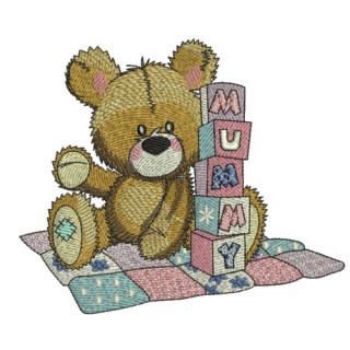 Baby teddy bear embroidery design - Embroidery Design
