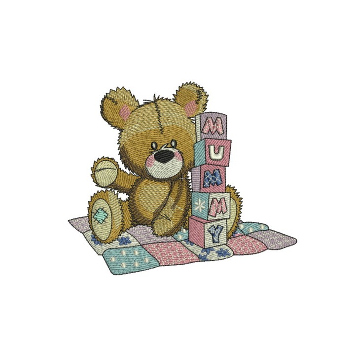 Baby teddy bear embroidery design - Embroidery Design