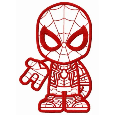 Spiderman teen embroidery design featuring a dynamic superhero motif for stitching on t-shirts or hoodies.