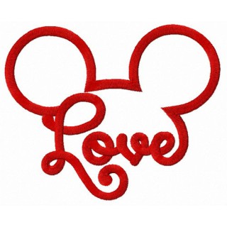 Love Mickey embroidery design - Embroidery Design