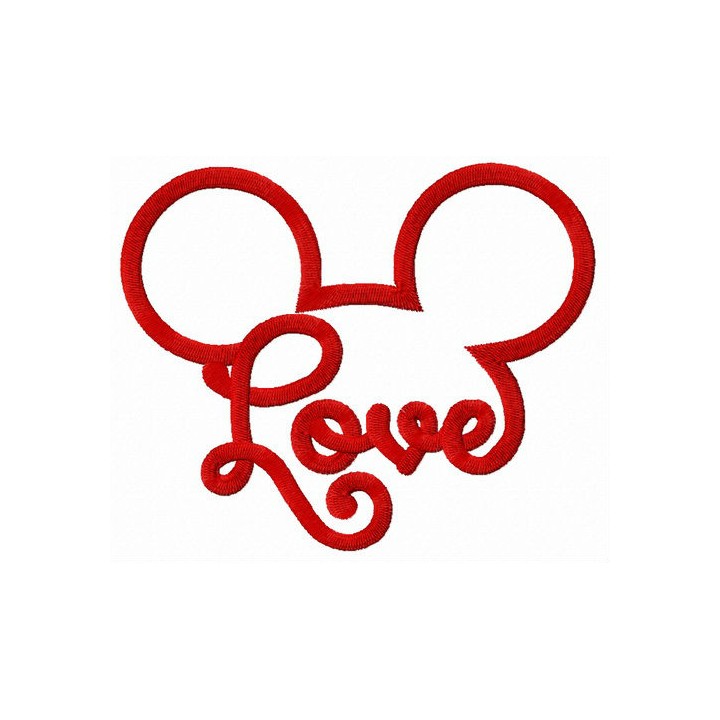 Love Mickey embroidery design - Embroidery Design