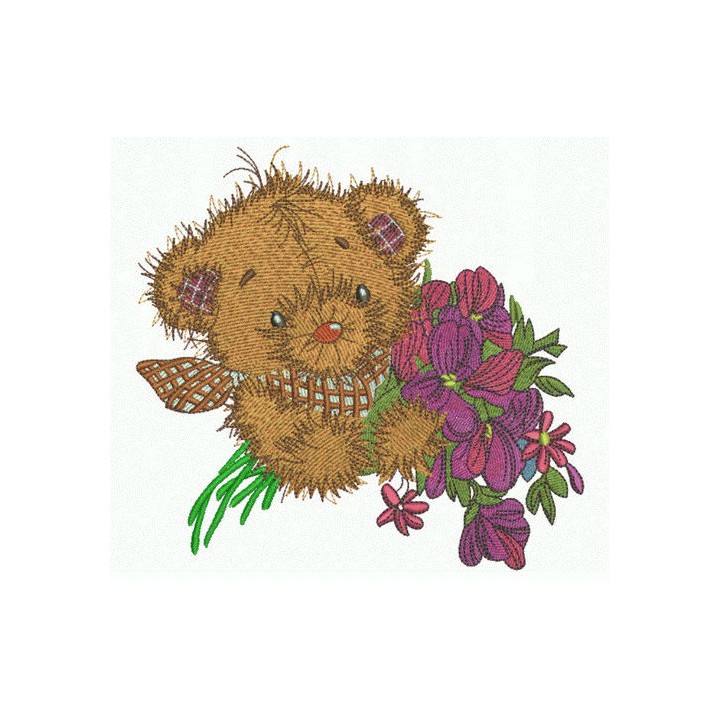 Teddy's bouquet 7 embroidery design - Embroidery Design