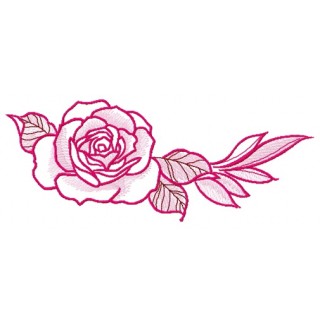 Fresh rose embroidery design - Embroidery Design