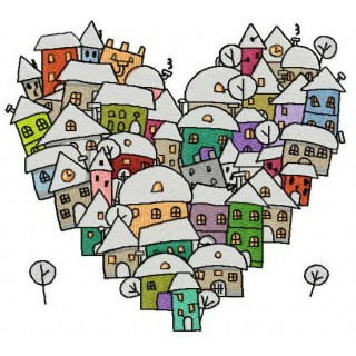 Heart of the city embroidery design - Embroidery Design