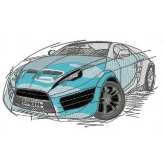 Sport car 4 embroidery design - Embroidery Design