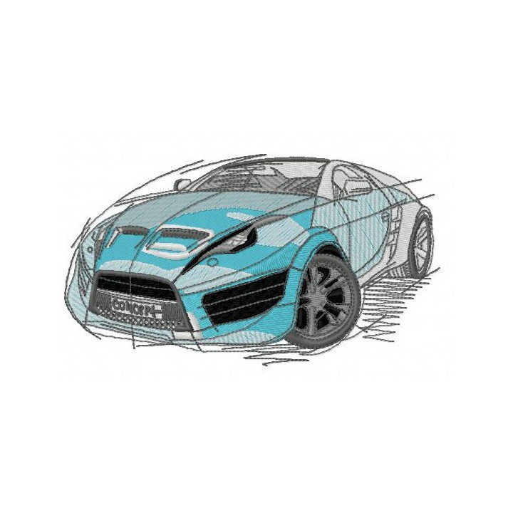 Sport car 4 embroidery design - Embroidery Design