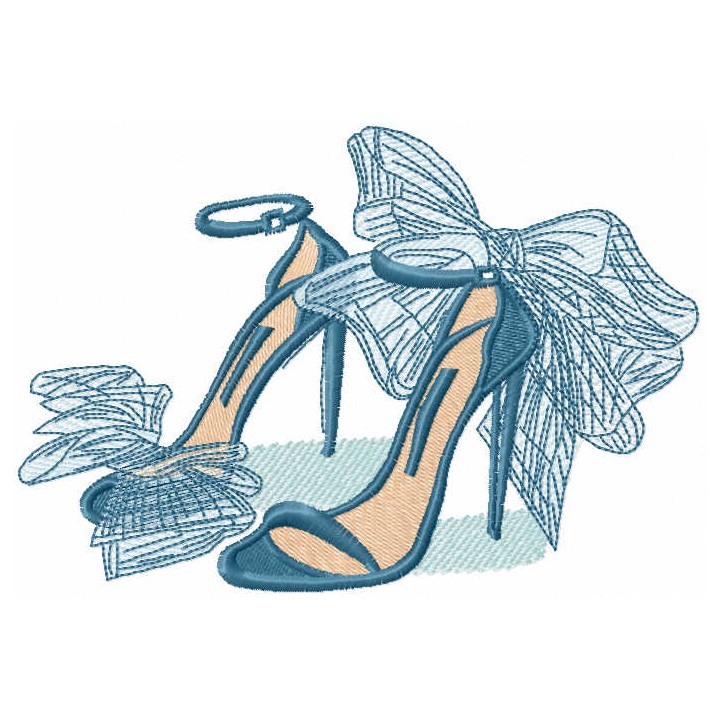 My fashion high heels embroidery design - Embroidery Design