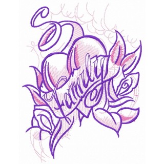 Family embroidery design - Embroidery Design