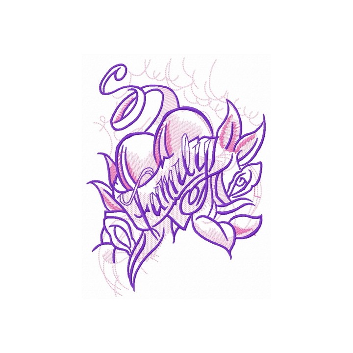 Family embroidery design - Embroidery Design