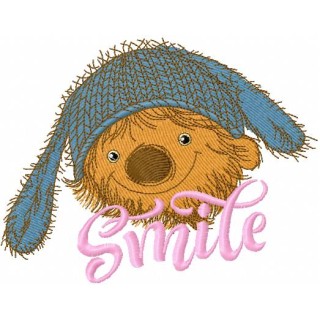 Country mouse smile embroidery design - Embroidery Design