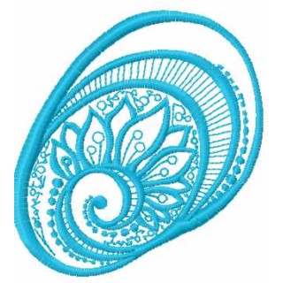 Blue round decoration 3 embroidery design - Embroidery Design